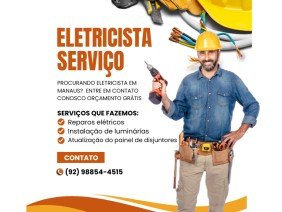 Eletricista Residencial e Predial e Instalação e Limpeza de Ar Condicionado em Manaus AM - Serviços Ninja 24 Horas - Photo 3